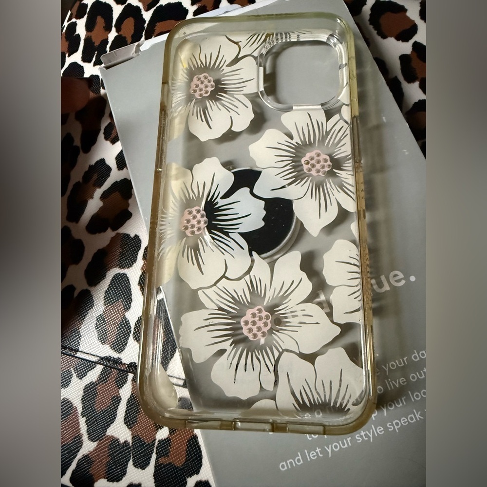 kate spade White Floral iPhone Case with Grip - Picture 3 of 3